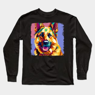 German Shepherd Dog Pop Art - Dog Lover Gifts Long Sleeve T-Shirt